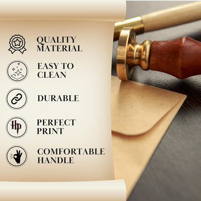 Pack of 6 Wax Seal Stamps – Wooden Hilt and Wax Seal Stamp Harry Potter 6PCS 1PCS Harry Potter Sealing Heads Set Vintage Prints Kit for Envelope Postcard Invitation Letters Gifts