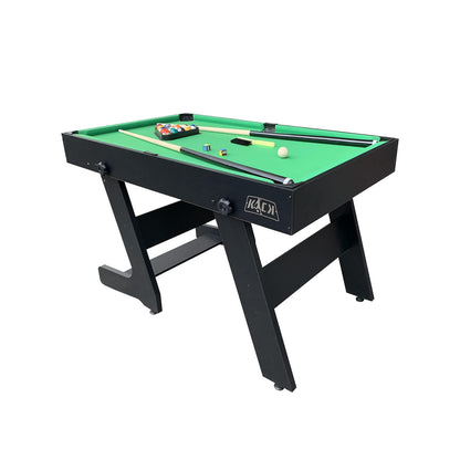 KICK Quatro 55" 4-in-1 Multi Game Table (Black) – Foosball, Billiards/Pool, Push Hockey & Ping Pong