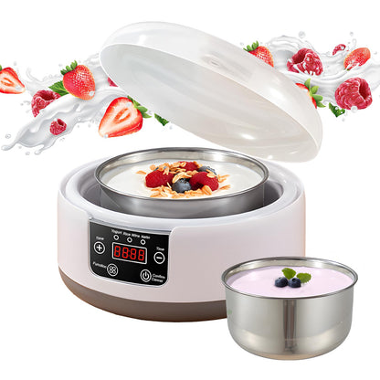 Yogurt Maker Machine 36 Hour, Probiotic Yogurt Maker with Temperature Control and 36 Hour Timer, 1.2L Yogurt Machine with LCD Display, Multi-Function Yogurt Machine for Home Use (Without 5 Cups)