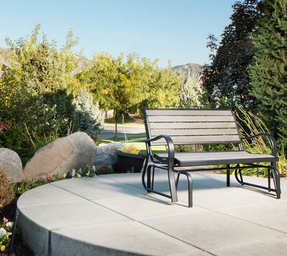 LIFETIME 60276 Glider Bench, Harbor Gray