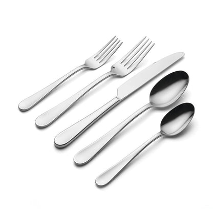 Oneida Silverware Set, Grant 20 Piece Everyday Flatware Set, Service For 4, 18/0 Stainless Steel, Dishwasher Safe, Knives Spoons And Forks Set, Dishwasher Safe, Home And Kitchen (Silver, 20 Pieces)