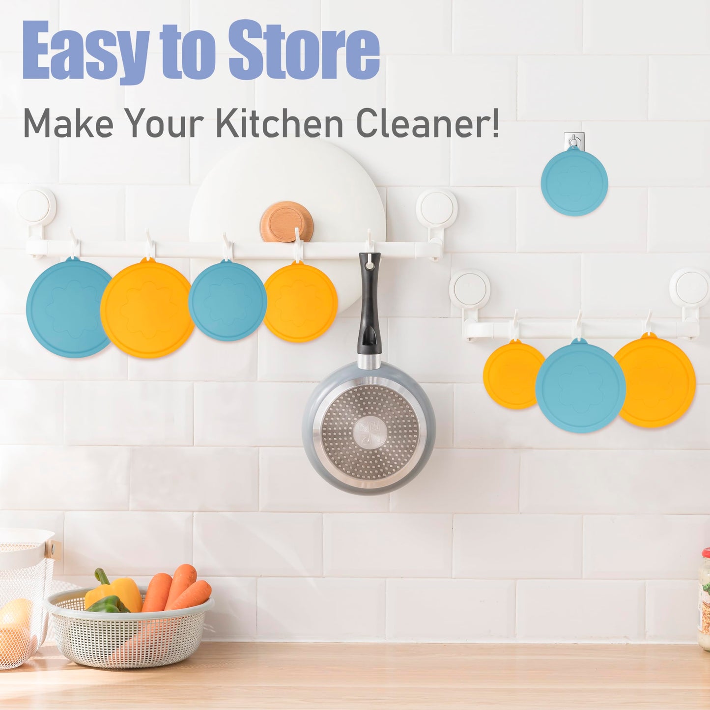 LUVCOSY 7 Cup Silicone Replacement Lids Storage Cover for Pyrex 7402-PC Glass Bowls (Container not Included) 2 Pack Microwave, Dishwasher and Freezer Safe