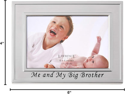 Lawrence Frames Big Brother Silver Plated Picture Frame, 6x4, Me And My Big Brother Design