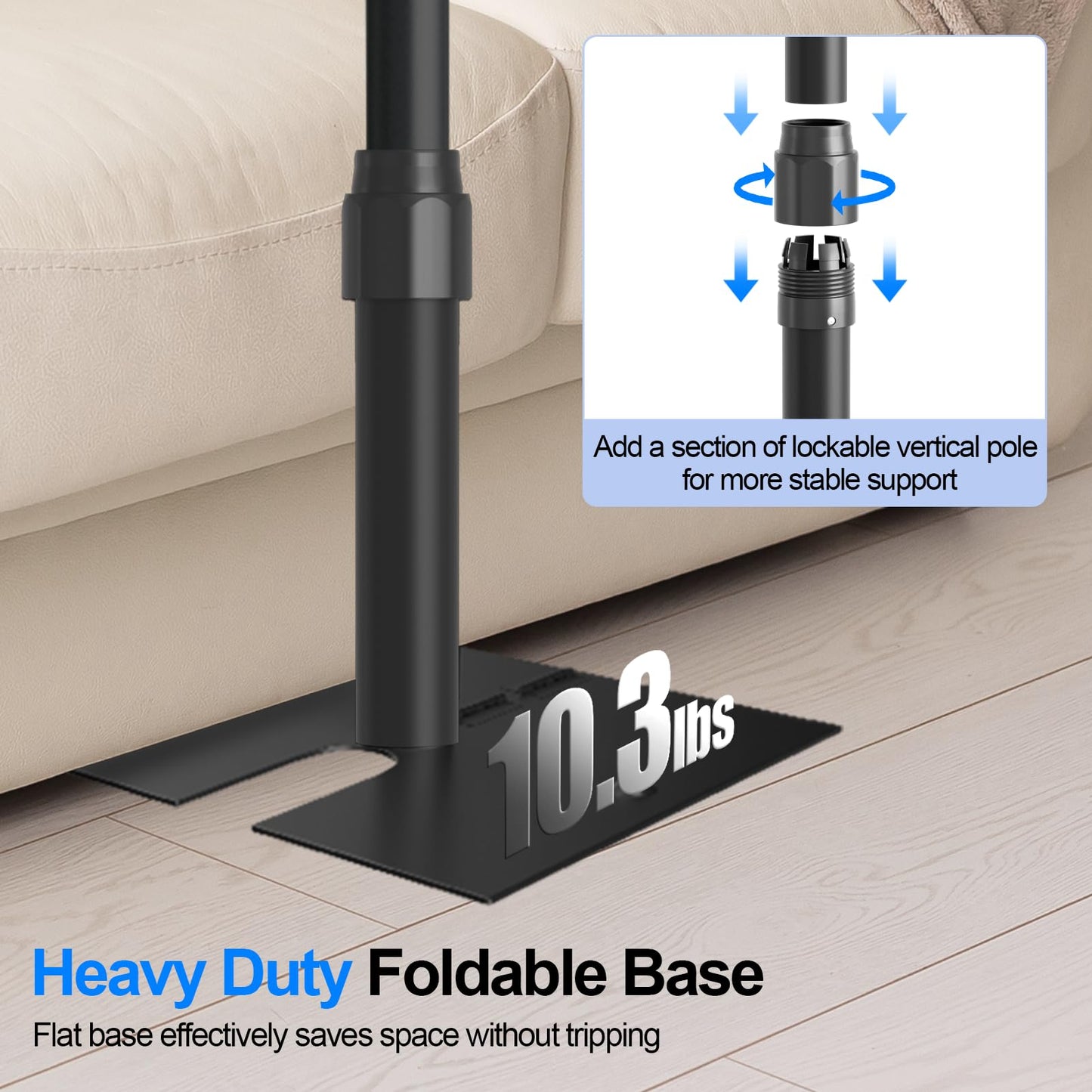 GLOSHOOTING Heavy Duty Backdrop Stand 10x20ft, Pipe and Drape Backdrop Stand Kit, Adjustable Metal Frame, Background Stand Backdrop for Wedding Birthday Party Decorations-Black