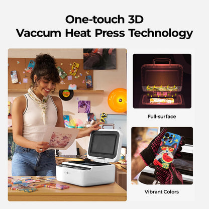 HTVRONT H17 Phone Cases Heat Press Automatic Vacuum Heat Press Machine for Phone Cases (Compatible with iPhone)+ Tumbler Heat Press Machine