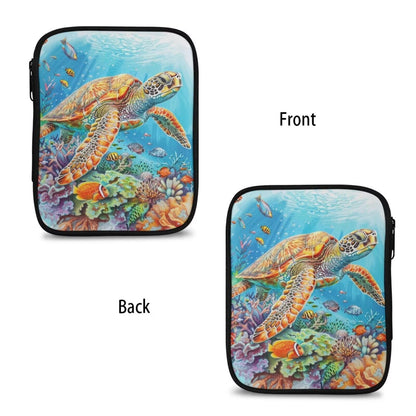 Luarisgur Sea Turtle Crochet Storage Organizer Cute Crochet Hook Case Empty Knitting Needle Organizer Travel Organizer Storage Bag for Knitting Needles and Other Accessories (Bag Only)