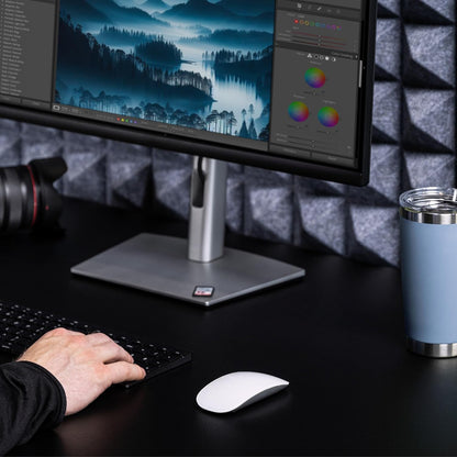 Stand Up Desk Store Studio Modular Wall and Sound Absorbing Room Divider | Sound Dampening Acoustic Panels for Office Cubicle | Noise Reduction and Noise Canceling Office Partition (70'' x 70'')