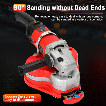 4-Head Electric Diamond Polisher Machine, 8" grinding diameters and 3pcs Diamond Grinding Wheels, 3800W Concrete Grinder for Polishing Stone Concrete Surface, Metal Descaling and Thinset Removing
