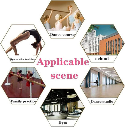 VUBYSG Independent Portable Mobile Dance Pole Fitness Equipment for Adults and Children, Stretching Ballet bar, White - 100cm,White-100cm
