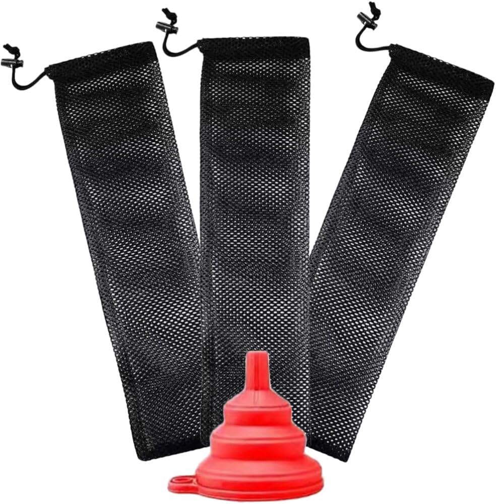 Yardwe Finch Feeder, 3pcs Thistle Socks Bird Feeder, Hanging Mesh Bags for Garden Decor and Feeding Station
