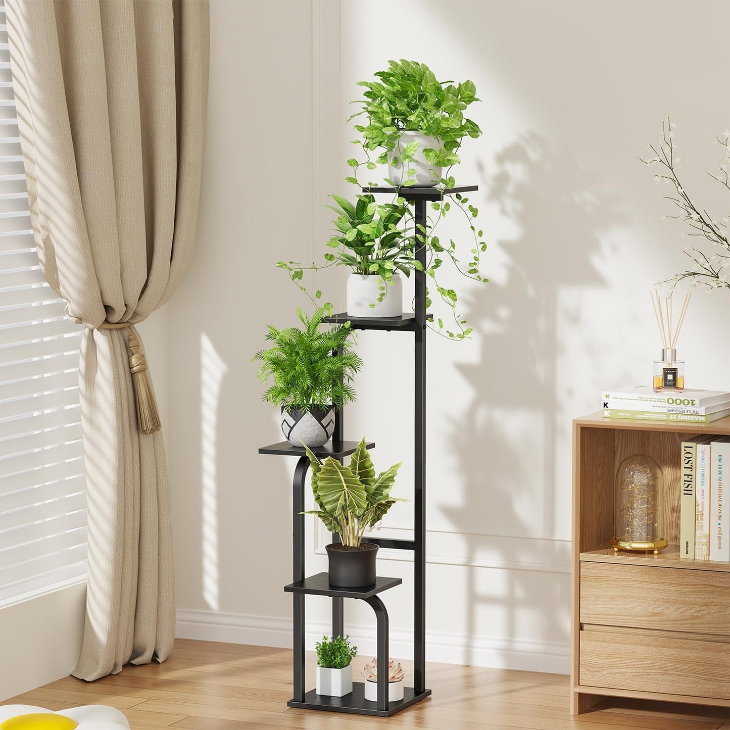 5 Asgolion Tier Plant Stand Indoor, Plant Shelf for Multiple Plants, Flower Pot Holder Shelf, Planter Display Rack
