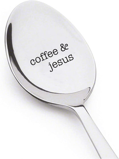 Coffee Spoon, Engraved Jesus - Christian Gifts for Her, Inspirational Kitchen Keepsake