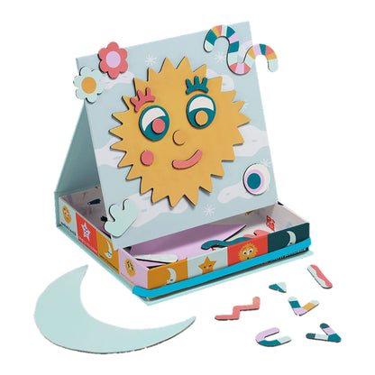 Manhattan Toy On-the-Go Making Faces 44-Piece Magnetic Travel Activity Toy for Kids 3 Years and Up