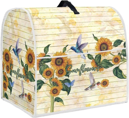 L Size Sunflower Bird Plank Mixer Cover - Kitchen Mixer Accessories to Keep Clean & Safe, Organizer Bag for Coffee Maker