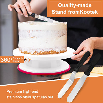 701Pcs Cake Decorating Kit with Baking Supplies, Cake Turntable, Cake Decorating Supplies, Frosting Piping, Cake Leveler, Piping Tips, Cake Pan Set for Cake Baking Kit