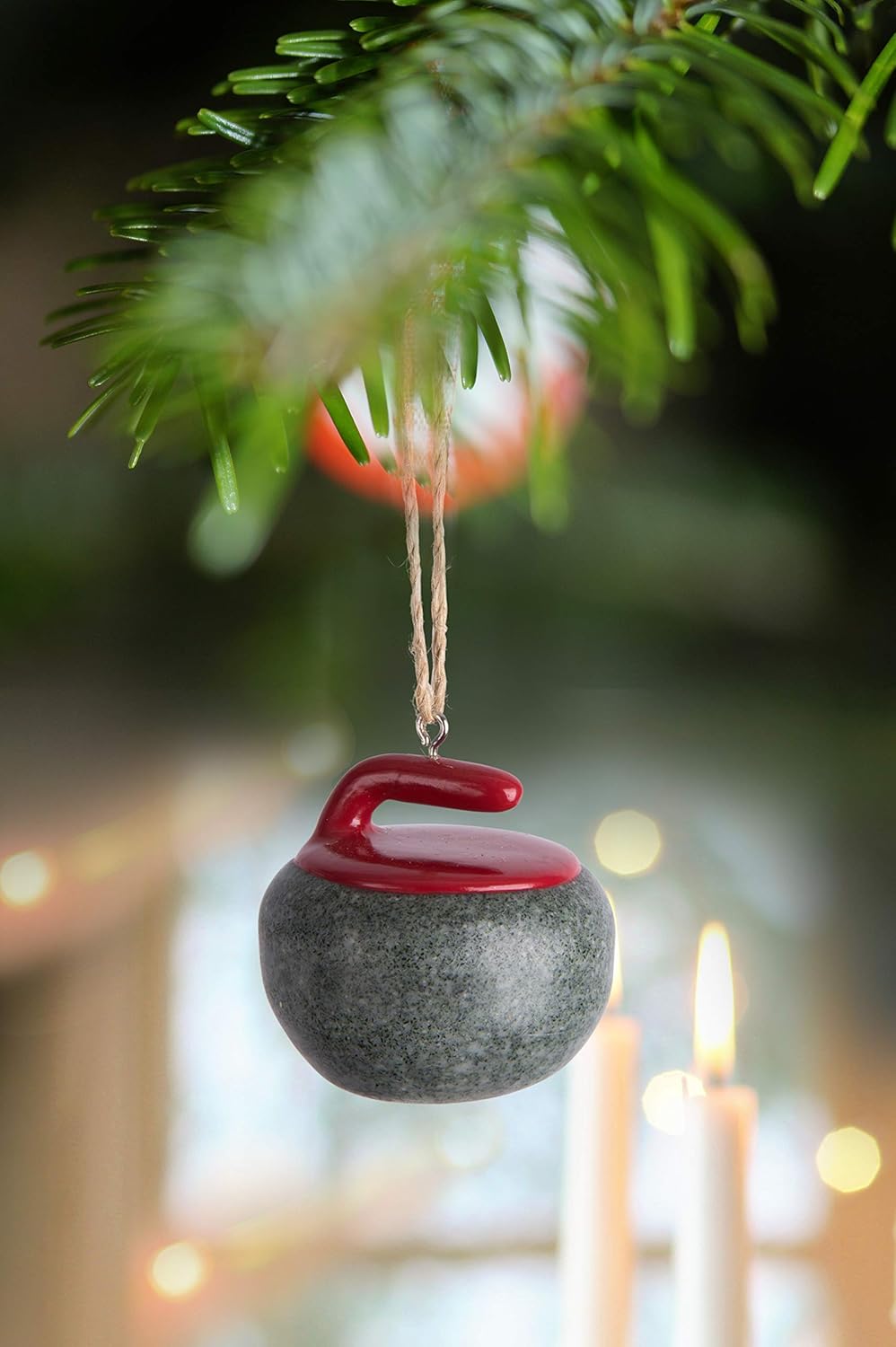 Abbott Collection Curling Rock Ornament - 1.5" D