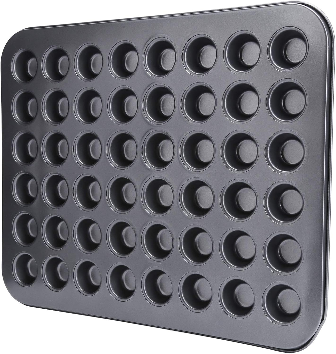 Fdit 48-Cup NonStick Mini Round Cupcake Pan, Bakeware Cooking Accessory for Beautiful Cakes