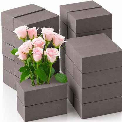 30 Pack Floral Foam Blocks for Fresh and Artificial Flowers – Grey Wet Foam for Flower Arrangements, Florist Foam for Centerpieces, Bouquets, Crafts, DIY Cutting (Grey)