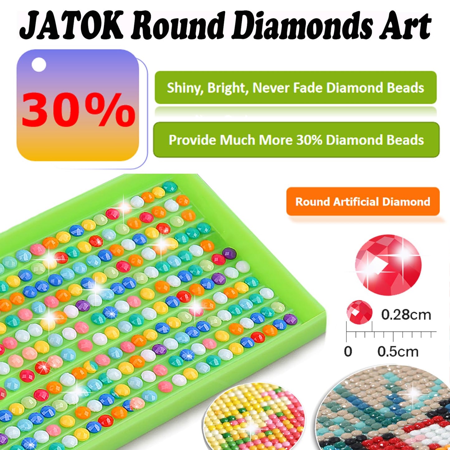 JATOK Large Diamond Painting Kits for Adults (35.5x15.7in), Seaside Sunrise Full Round Drill Diamond Arts, Paint by Diamonds Kits Craft Canvas Perfect for Home Wall Decoration and Relaxation