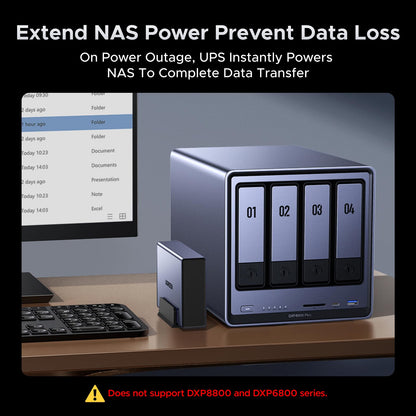 UGREEN NAS UPS US3000, 120W DC Battery Backup & Surge Protector, 12000mAh Uninterruptible Battery Power Supply Only Compatible for DH2300, DH4300 Plus, DXP2800, DXP4800 Plus, DXP4800 Pro, DXP480T Plus