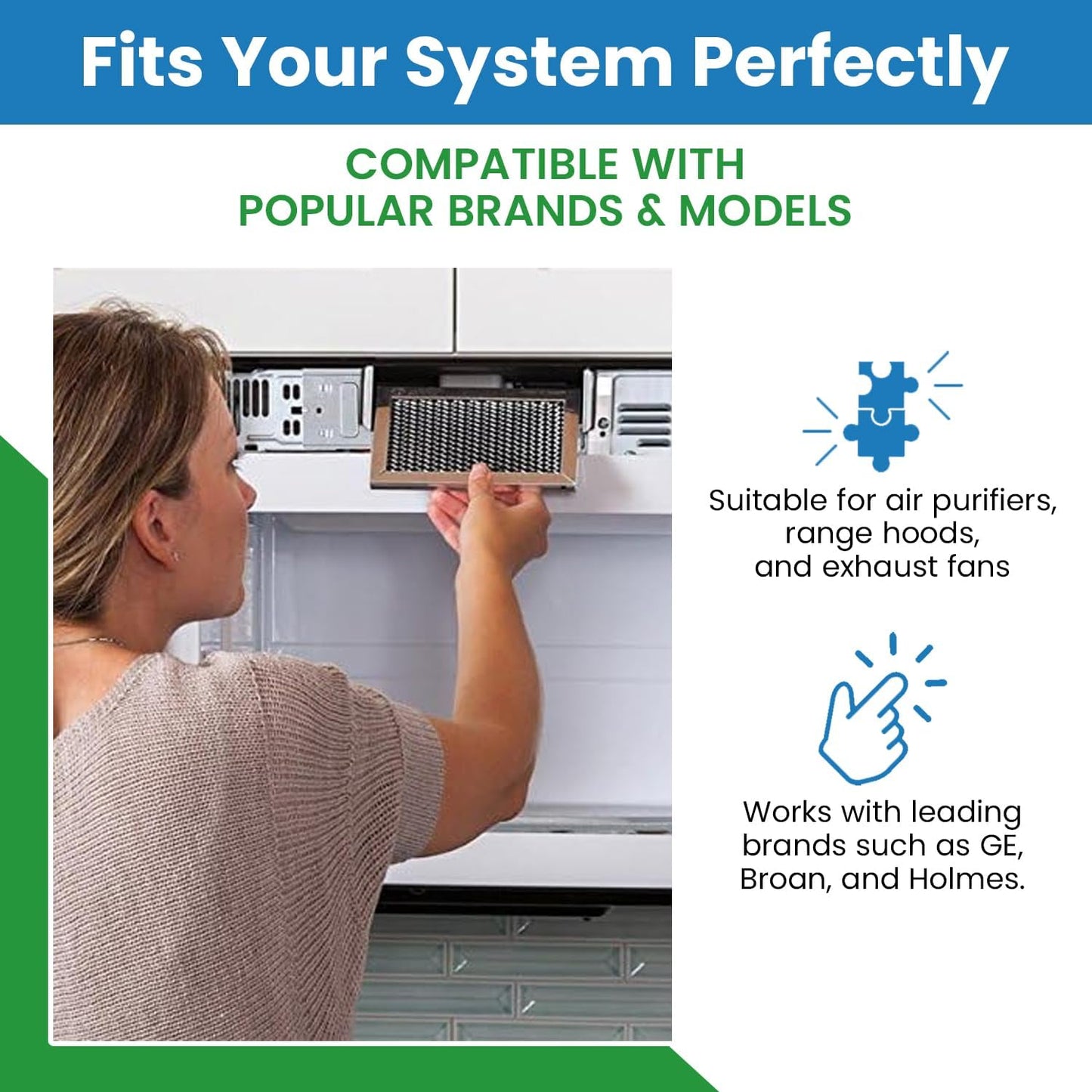 Replacement Carbon Pre/Post Filters for Holmes Air Purifiers - Compatible with Part AOR31 Filter I - Dims: 4-1/4 x