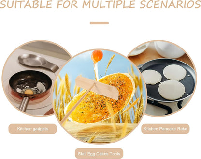 Pancake Spreader Kitchen Tools, Wooden Crepe Making Tool for Pancake Scraping