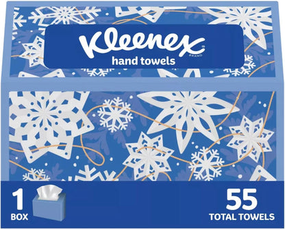 1 Kleenex White Disposable Hand Towels, Holiday Themed Box, Box (Designs May Vary)