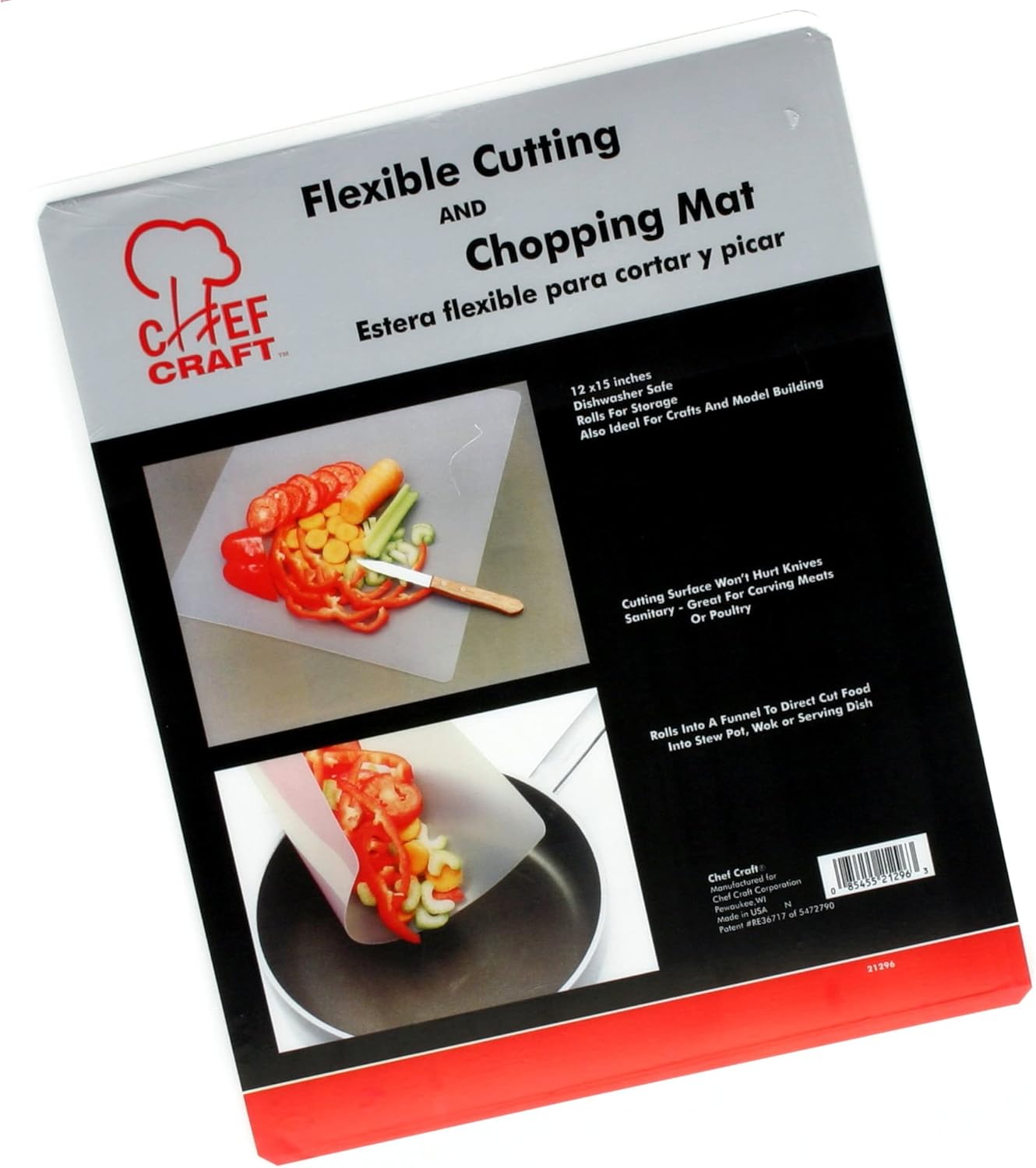 Chef Craft Flexible Plastic Cutting Sheet, 12 x 15 inch, Clear