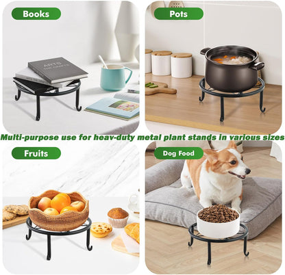 DEELF OUTLET 7-pack 6.9"/ 7.9"/ 9"/ 10"/ 11" Metal Plant Stands Indoor Outdoor Rustproof Iron Potted Plant Holder