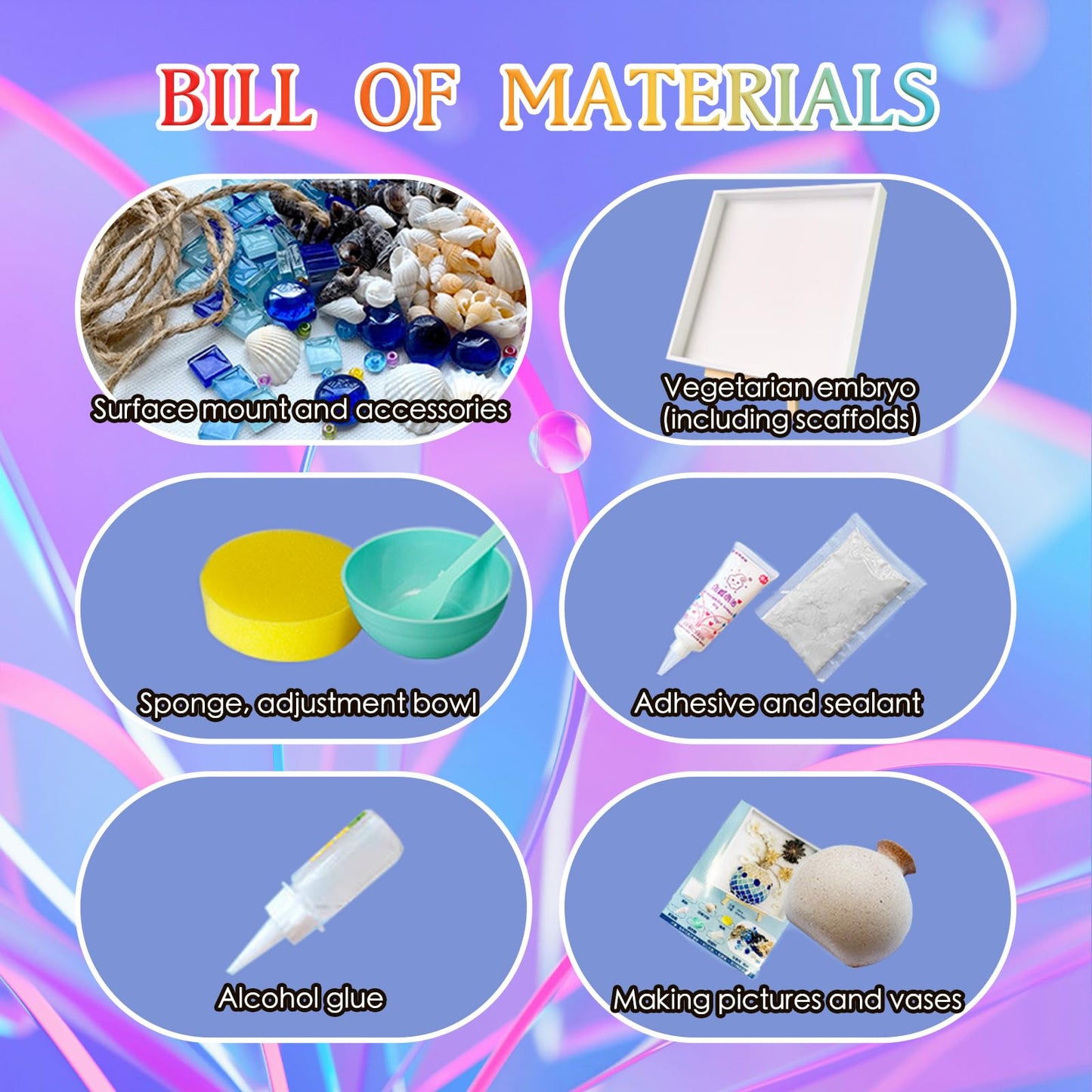 BOOPANREE Sea Glass Art Kit,DIY Resin Beach Art Kit,DIY Mosaic Arts and Craft Kits Ocean Painting Kit,2026 New Resin Sea Glass Art Kits,for Home Decoration, Bookshelf, Office, Windowsill (Style-A)