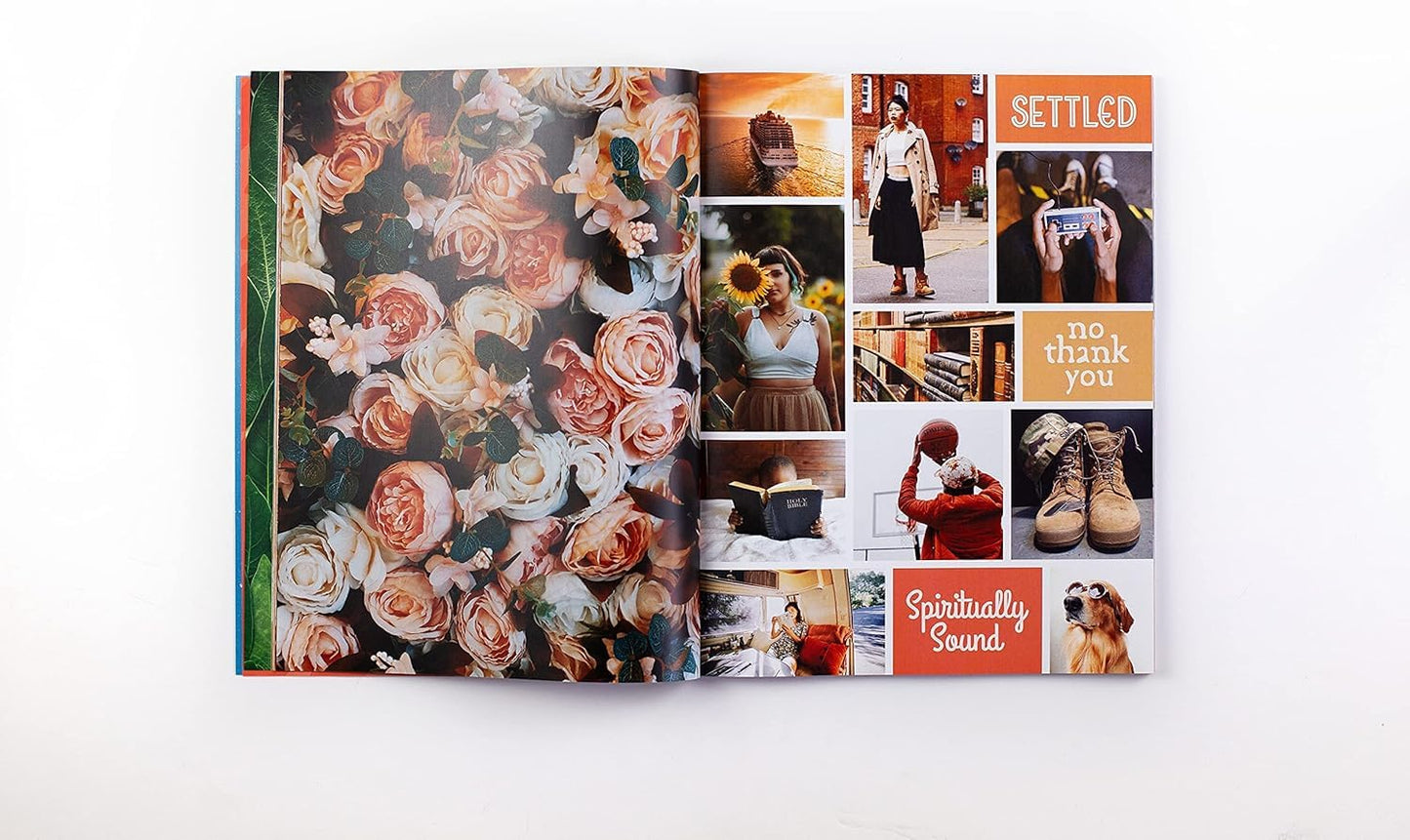 Free Period Press Vision Board Book, 700+ Words & Images in All Categories, for Visualizing Your Life Goals & Dreams, Playful, Stylish Pictures for Collage Making & Scrapbooking (Adult)