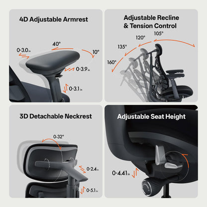 LiberNovo Dynamic Ergonomic Desk Chair + StepSync Footrest + Extra Battery Bundle - Comfy Home Office Chair with Adaptive Lumbar Support, 160° Recline & Built-in Spine Stretch, Green+45cm