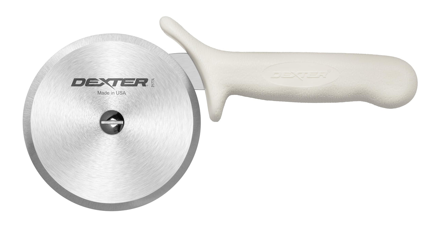 Dexter-Russell 4" Pizza Cutter, P177A-4PCP | SANI-SAFE Series, Stainless Steel Blade with Slip-Resistant Polypropylene Handle | Heavy-Duty Rotary Cutter for Pizza, Pastry & More | Made in USA