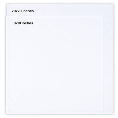 Utopia Kitchen White Cloth Napkins [12 Pack, 18x18 Inch] Absorbent Cotton Blend Washable and Reusable for Dinner, Restaurant, Lunch, Wedding and Hotel