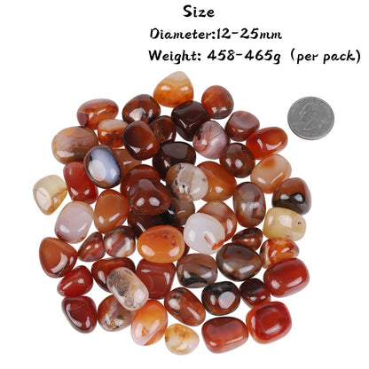 SUNYIK Tumbled Polished Stones, Irregular Rock Crystal for Tumbling, Cabbing, Agate 1 Pound(About 460 Grams)