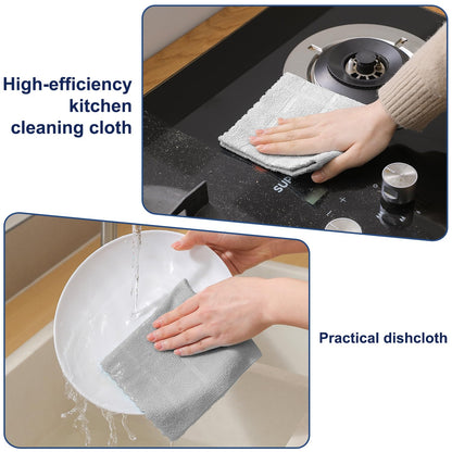 Ferdilan 80 Pack Microfiber Cleaning Cloth Roll,Lint Free Rags Paper Towels & Tear Away Reusable Towels,Washable Shop Rags,Wash Cloths Dish Rags(12" x 12") for Car Kitchen Window Garage-Light Gray