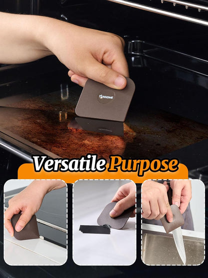 Chef Pan Scraper Set, 6 Pack Kitchen Dish Scraper Tool, Cast Iron Cleaner Scraper for Cleaning Grease and Pots.