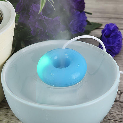 Mini Doughnut-Shaped Humidifier, Portable USB Spray Humidifier for Home, Office, Car, Aroma Diffuser