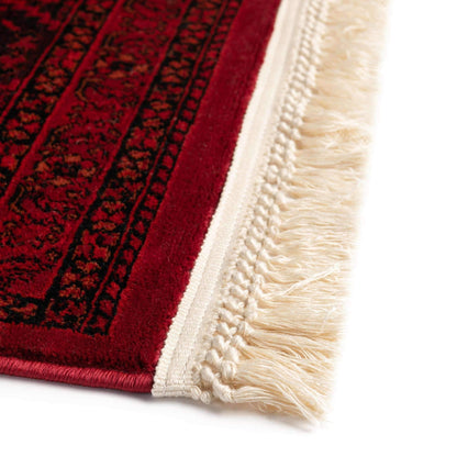 Unique Loom Tekke Collection Area Rug - Sheibani (7' 10" Square, Red/ Black)
