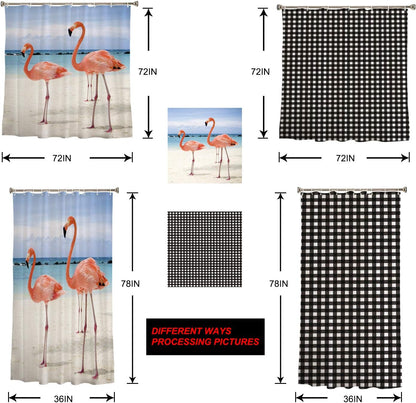 Z&L Home Get Naked Black Script Shower Curtain, White Bathroom Decorations with Hooks, Polyester Fabric 72x78 Inches