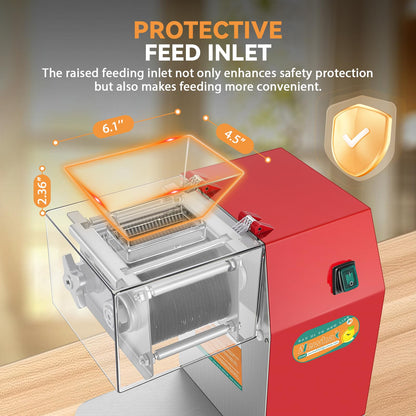 Newhai 850W Meat Cutter Machine, Commercial Meat Cutting Machine 5mm/0.2inch Heavy Duty, Stainless Steel Meat Slicer Shredder Restaurant, for Boneless Meat Soft Vegetables