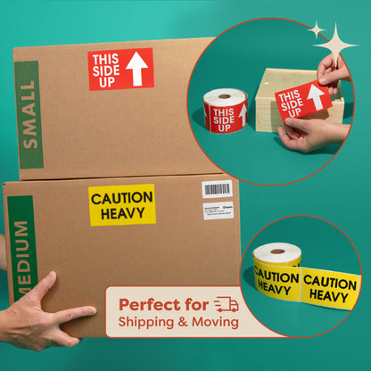 3" X 5" Freeze Upon Arrival Shipping Stickers (500 Labels, 1 Roll) Water-Resistant Temperature Handling and Packing Labels with Permanent Adhesive - Aegis Adhesives