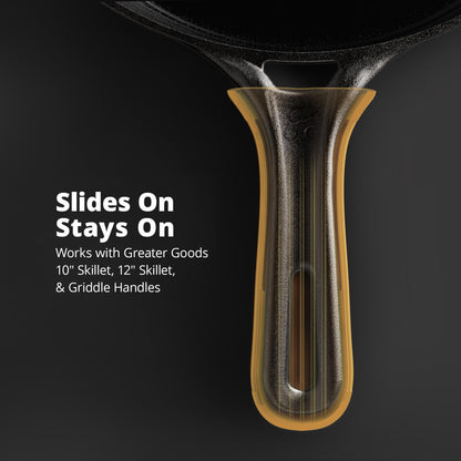 Greater Goods Silicone Handle Cover Designed for Greater Goods Cast Iron Skillet and Griddle, Pumpkin Orange