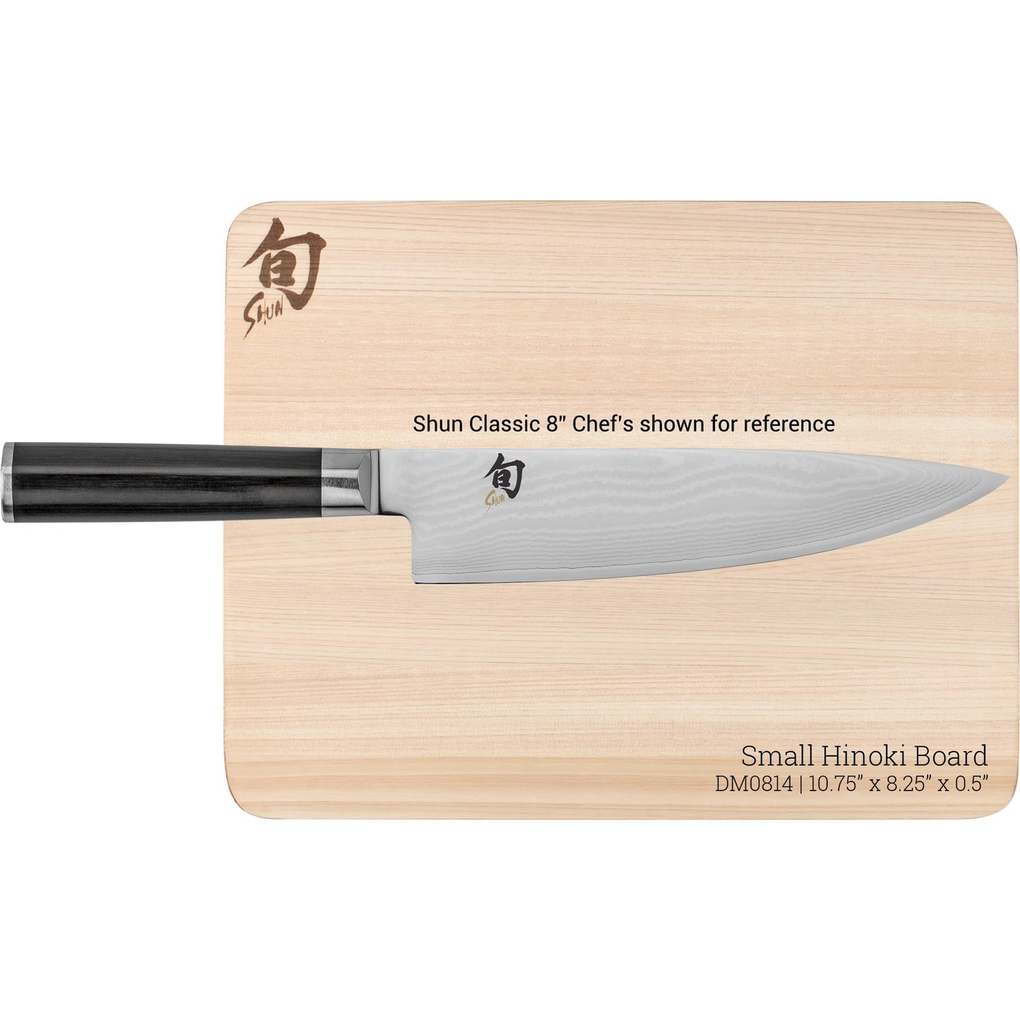 Shun Cutlery Small Hinoki Cutting Board, 10.75" x 8.25" Small Wooden Cutting Board for Kitchen, Medium-Soft Wood Preserves Knife Edges, Forest Stewardship Council Certified, Japanese Chopping Board