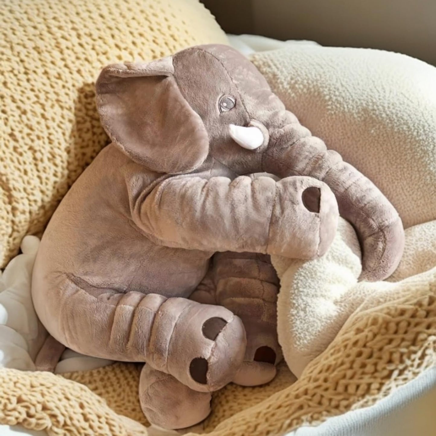 Ryttir 31 Inch Fuzzy Large Elephant Stuffed Animal, Soft Stuffed Elephants Plush Toy Newborn Gift, Funny Elephant Gifts for Baby Women Girls Boys