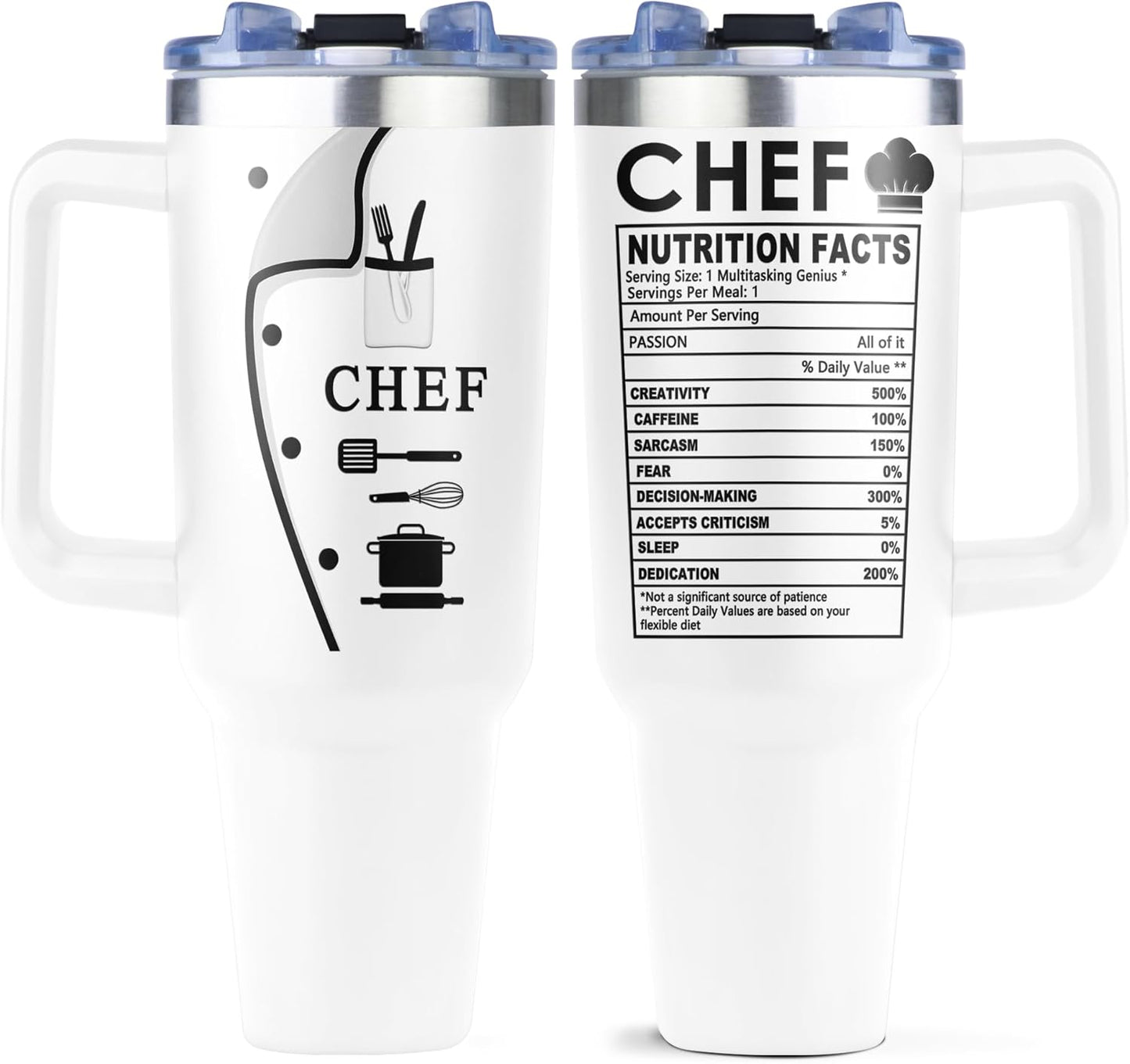 Chef Gifts for Men Women, 40 oz Coffee Tumbler, Culinary Gift Ideas for Chefs and Cooking Lovers