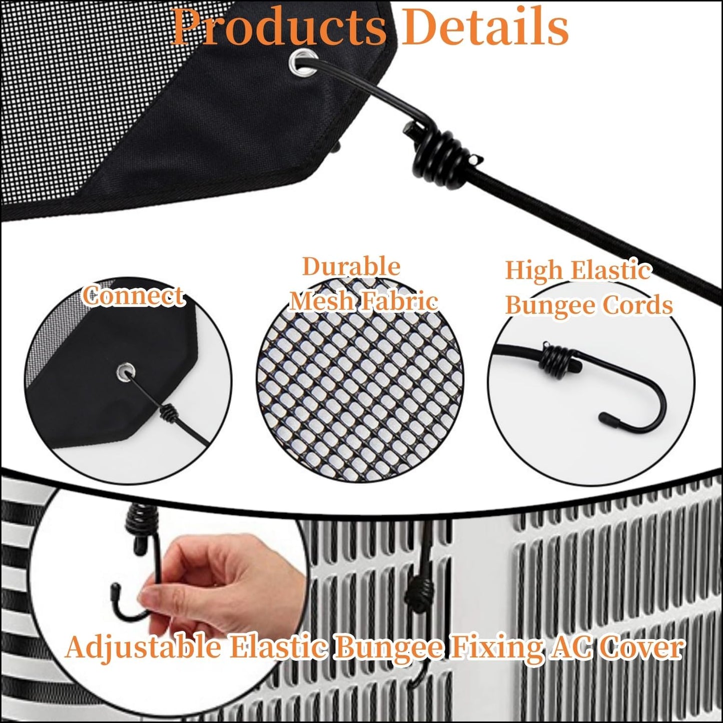 Durable Central Air Conditioner Cover for Outside Units 32 x 32, Leaf Guard Mesh AC Cover Defender Outdoor (32" x 32")