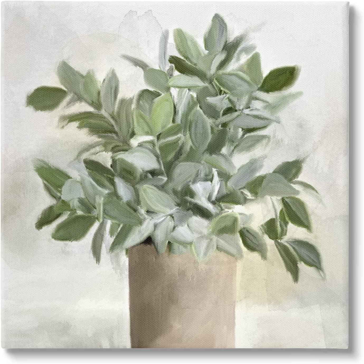 Stupell Industries Lush Green House Plant Leaves Detailed Painting Canvas Wall Art, Design by Kim Allen