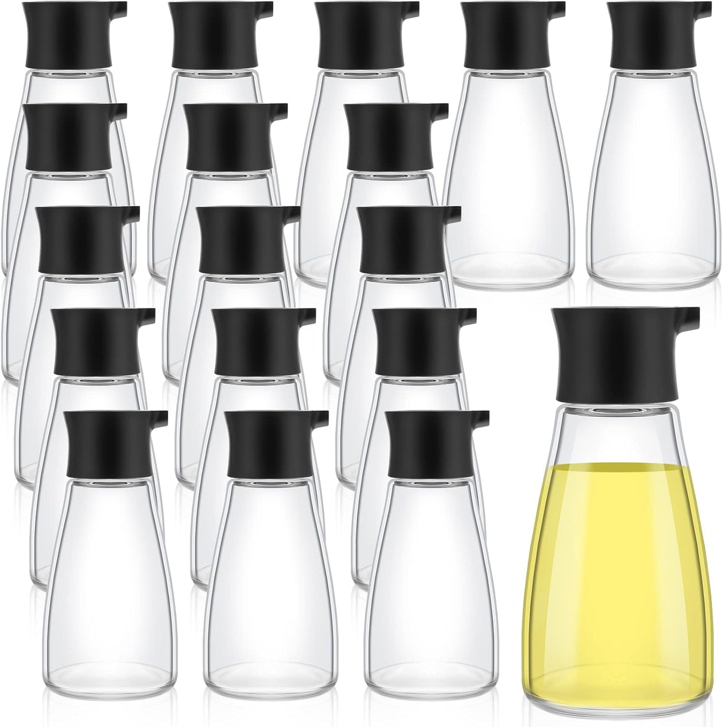 18 Set Tanlade Pcs Soy Sauce Dispenser Leakproof Cruet Dispenser Small Sauce Bottles Glass Soy Container Oil Dispensing