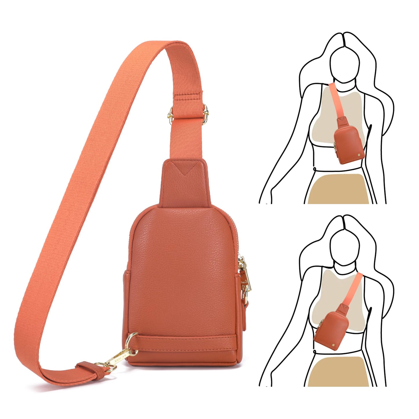 INICAT Anti Theft Crossbody Bags for Women Travel Small Sling Bags Cross Body Bag Purses for Woman